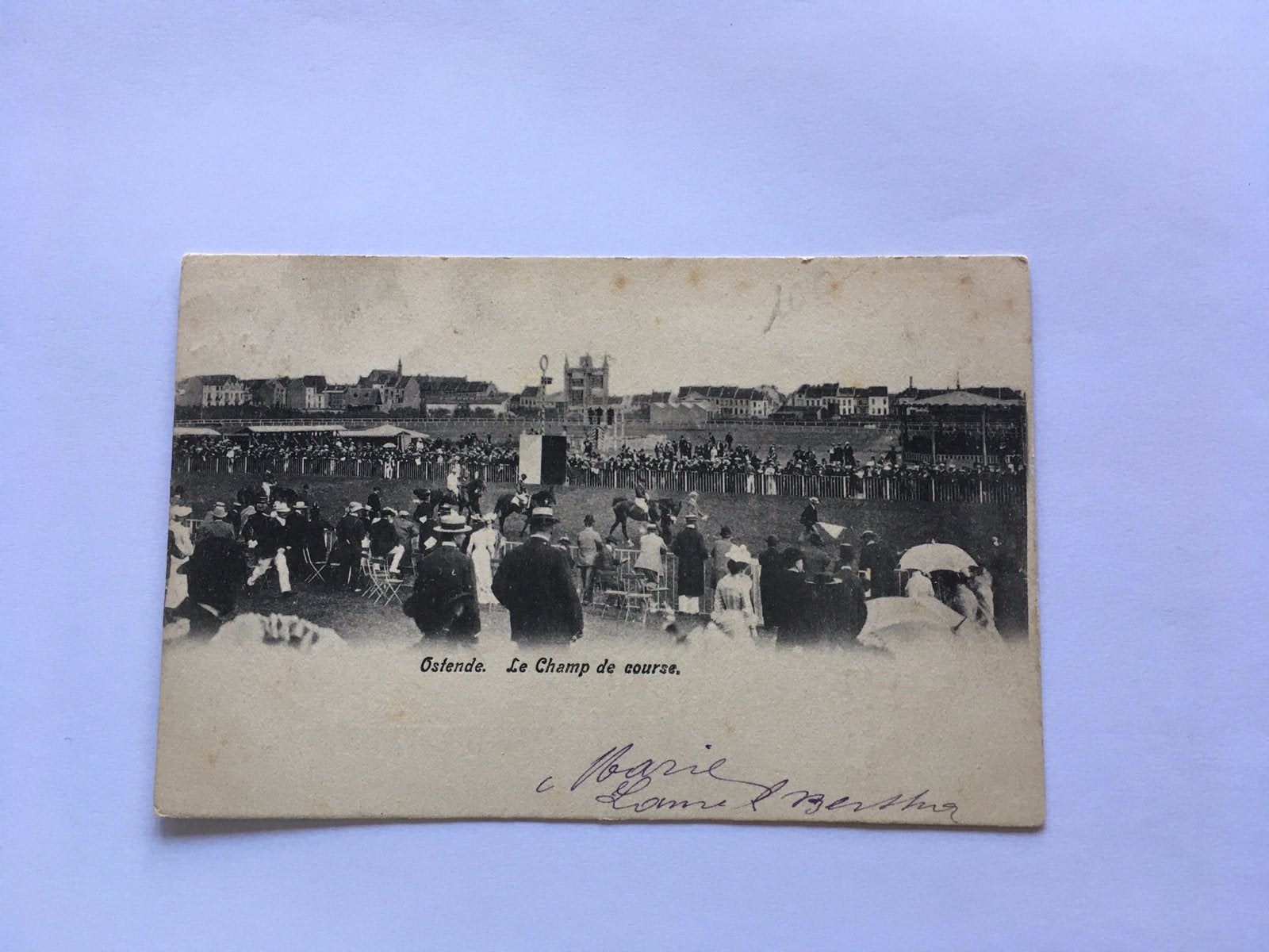 Oude postkaart Oostende, Verzenden, Gelopen