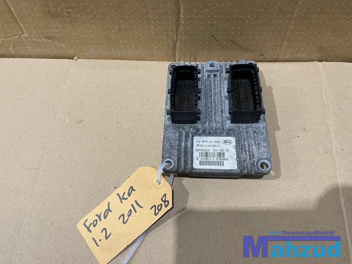 FORD KA 2 1.2 ECU Motormanagement 5SF9ACD032 2008-2016, Gebruikt, Info@ford.com, Ford, Ford Motor Company