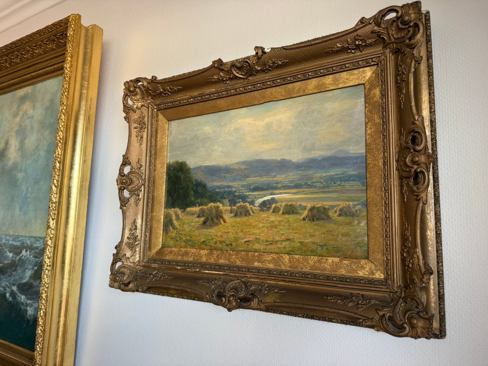 Schilderij D.Cameron, Antiquités & Art, Enlèvement, Signé, Paysage