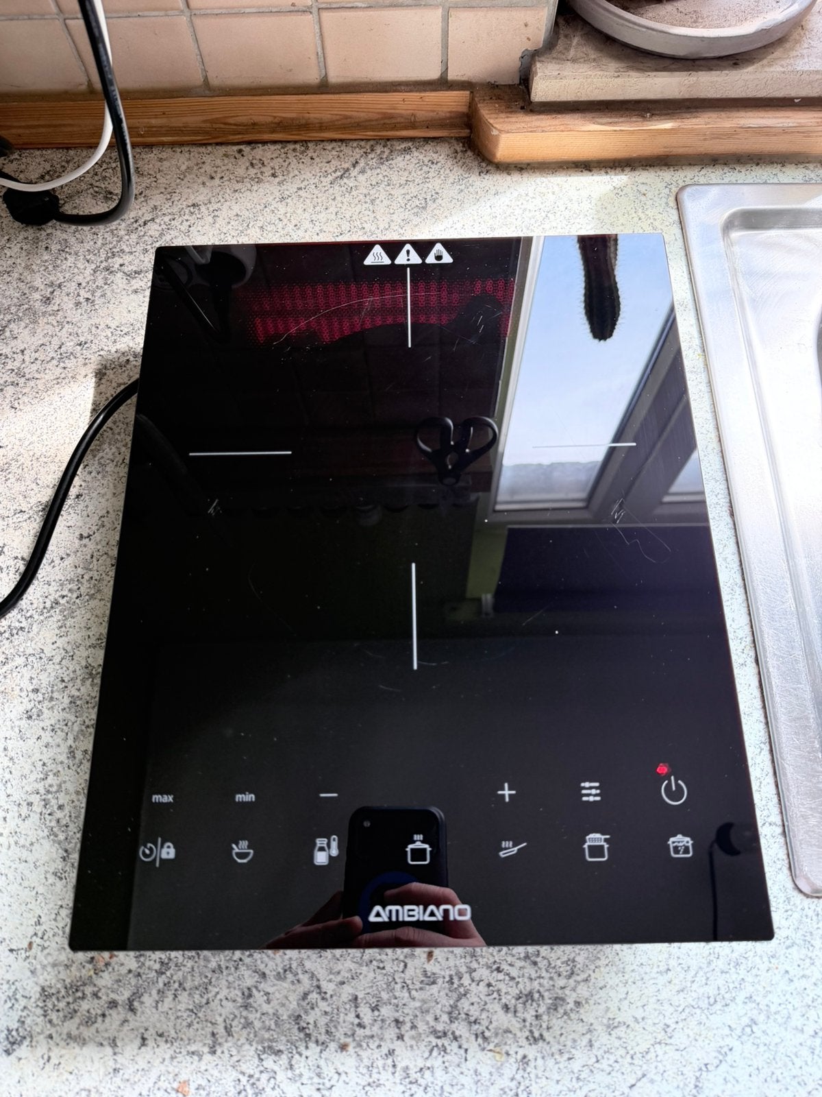 Ambiano inductiekookplaat 2000W – model 2449, Ophalen, Gebruikt, Vrijstaand, Inductie