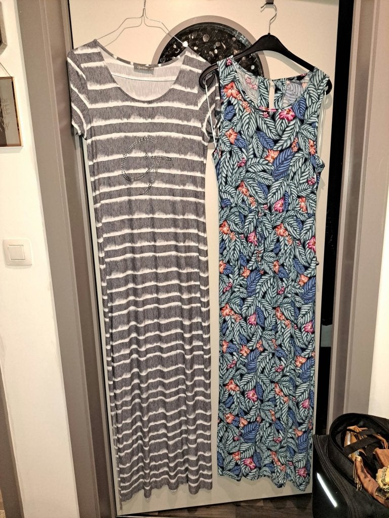 2x Maxi jurk, Geisha e.a. 150 cm lang, L, Geisha, Maat 42/44 (L), Ophalen of Verzenden, Zo goed als nieuw