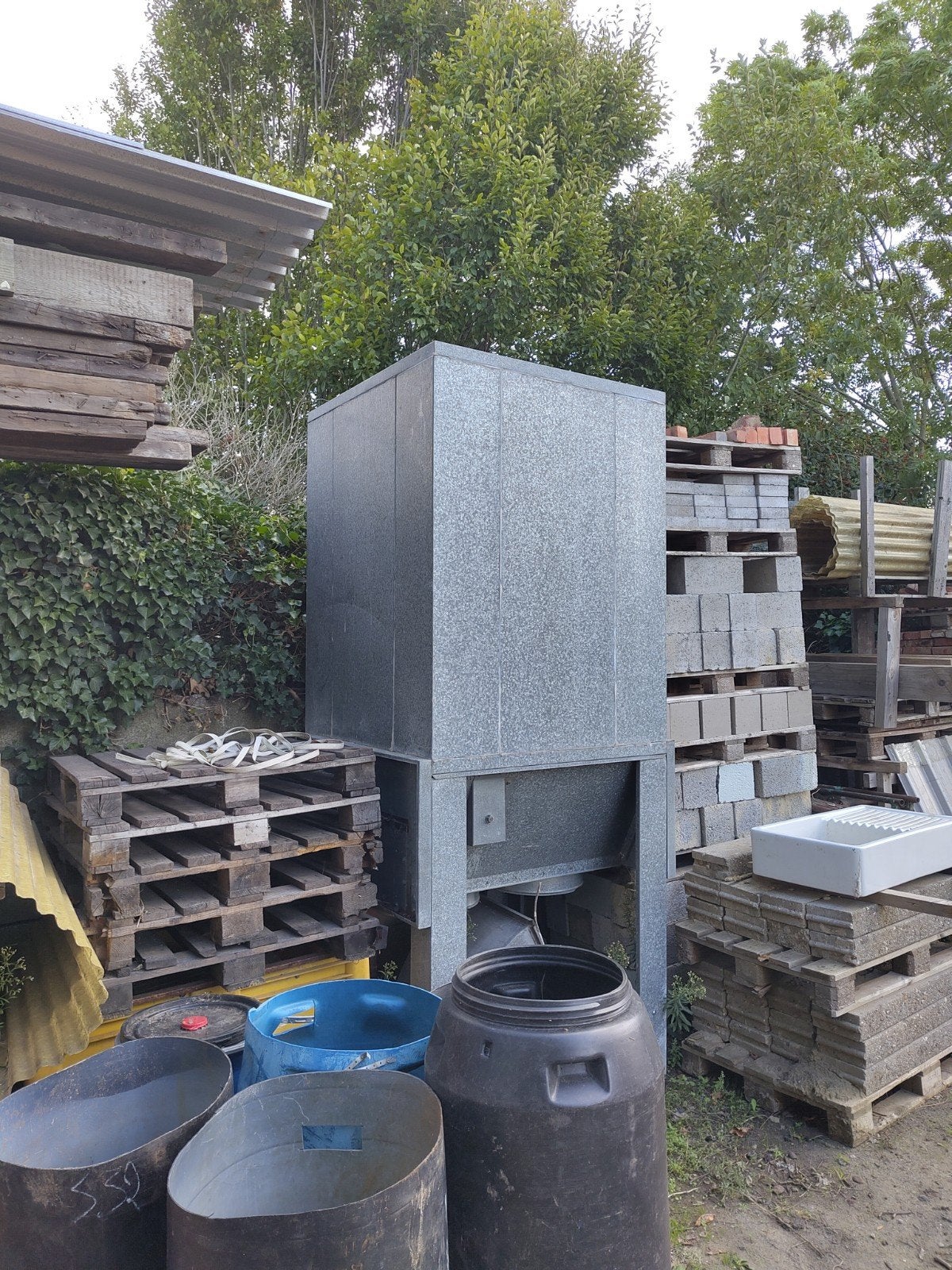 stofcontainer / stofafzuiging, Ophalen