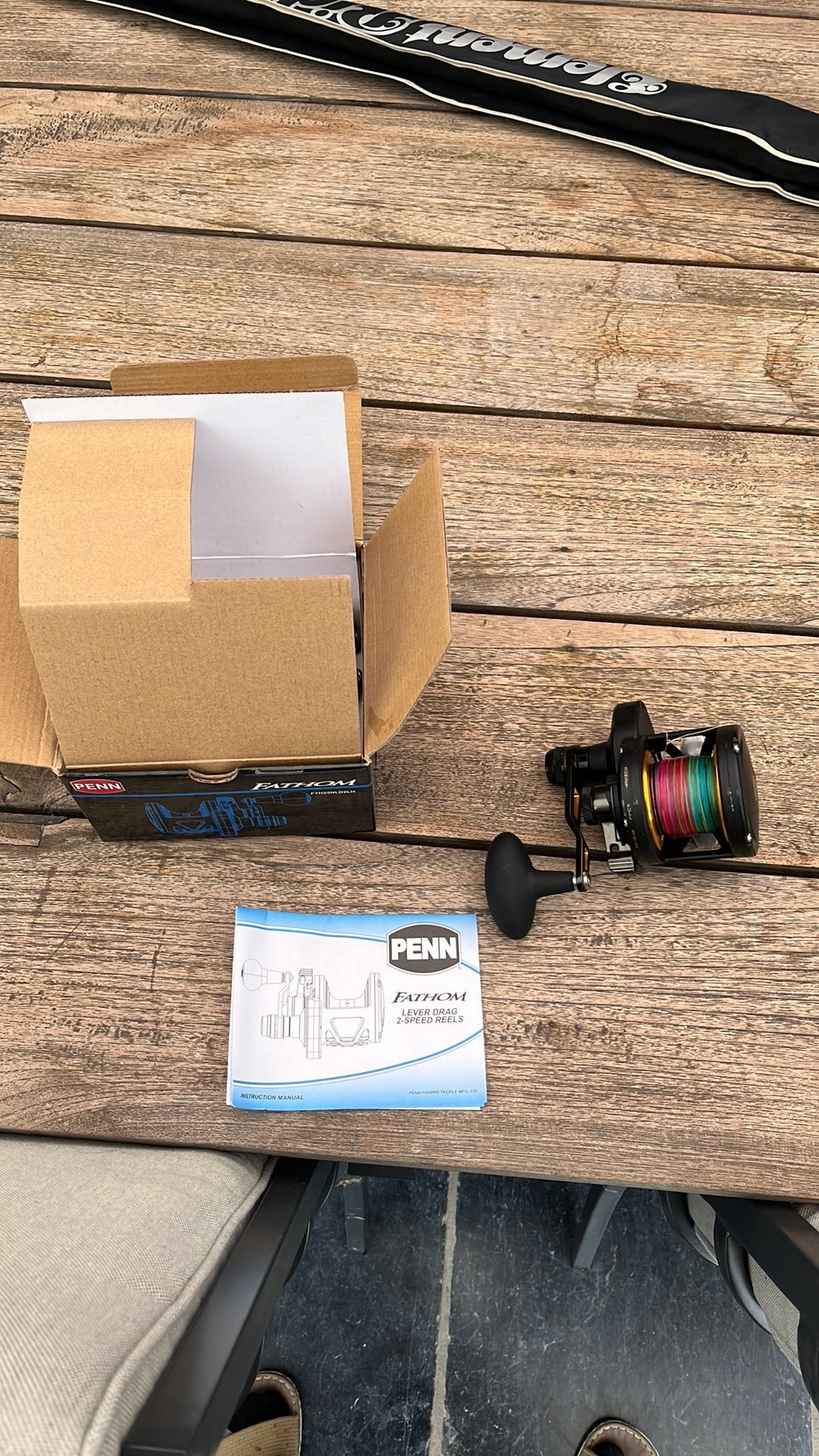 Reel penn fathom, Watersport en Boten, Hengelsport | Roofvissen, Ophalen, Zo goed als nieuw