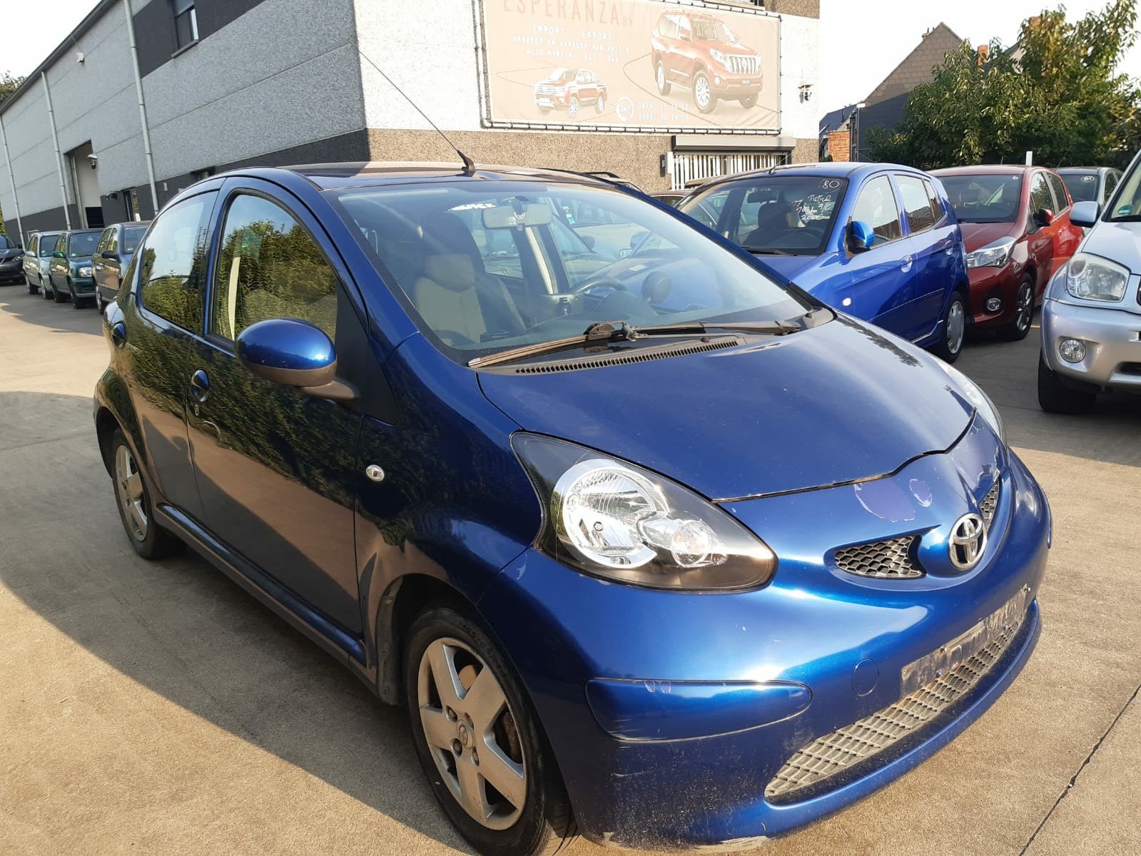Toyota aygo , airco in, Auto's, Toyota, Blauw, Bedrijf, 5 deurs, Blauw