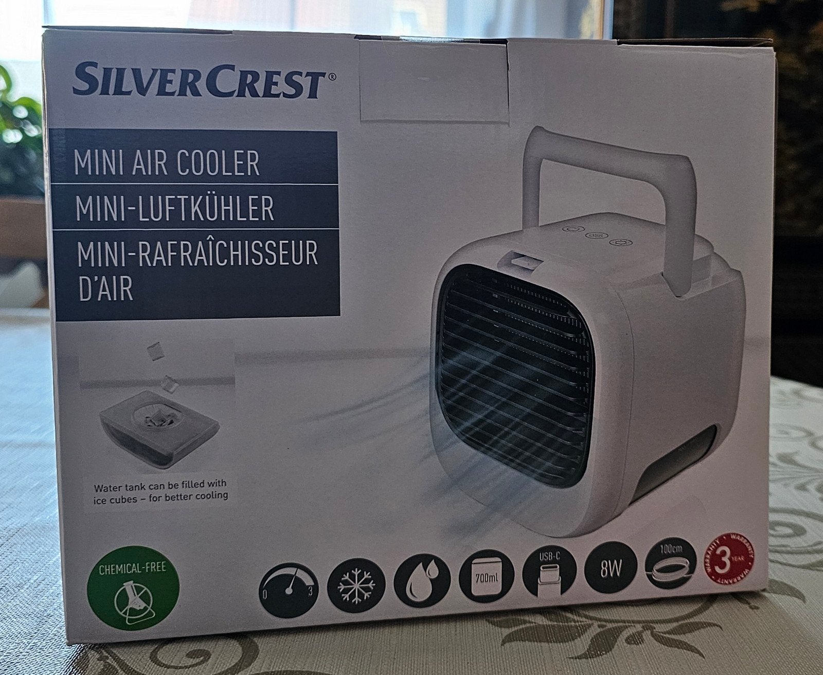 Mini Rafraîchisseur d'air SilverCrest NEUF (Scellé), Electroménager, Enlèvement