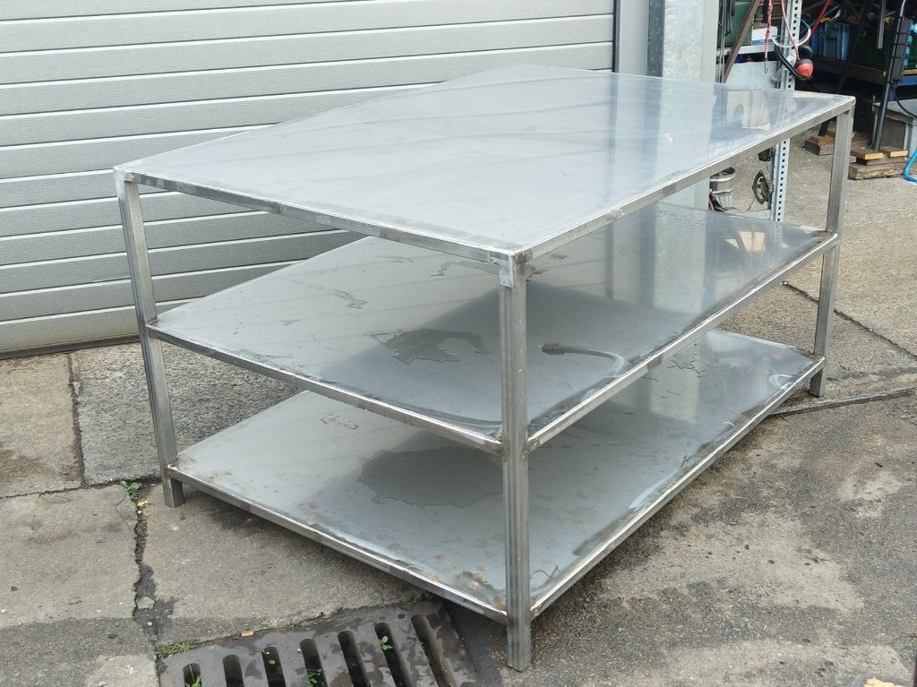 INOX - werktafel - RVS -170 x 119 x 95 cm - Nieuwstaat, Zakelijke goederen, Ophalen, Gebruikt, Werktafel - INOX - RVS - roestvrij staal