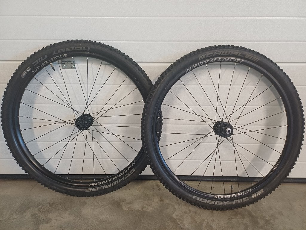 Wielset Bontrager Duster Elite voor mountainbike, Gebruikt, Bontrager, Aluminium, Mountainbike