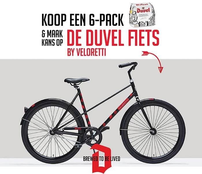 Veloretti Cafe Racer "Duvel Edition", Fietsen en Brommers, Fietsen | Heren | Herenfietsen, Zo goed als nieuw, Overige merken, Terugtraprem