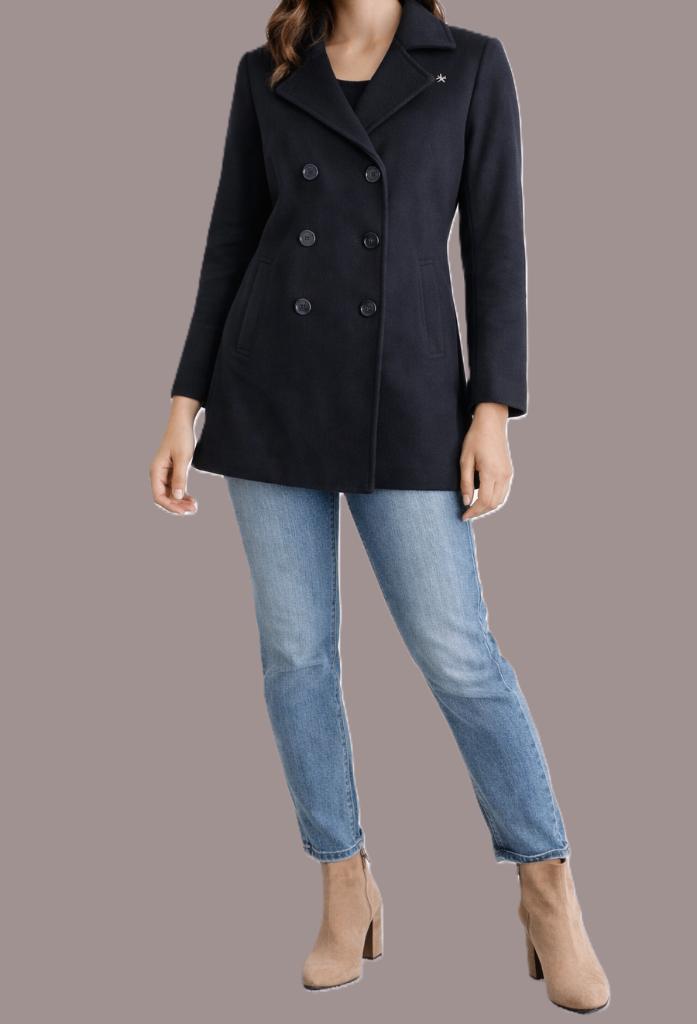 Thomas Burberry vintage wollen mantel maat 40/42, Kleding | Dames, Zwart, Maat 42/44 (L), Ophalen of Verzenden, Burberry