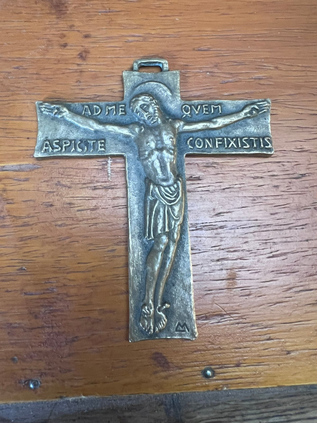 antiek bronzen crucifix-hanger, Enlèvement ou Envoi