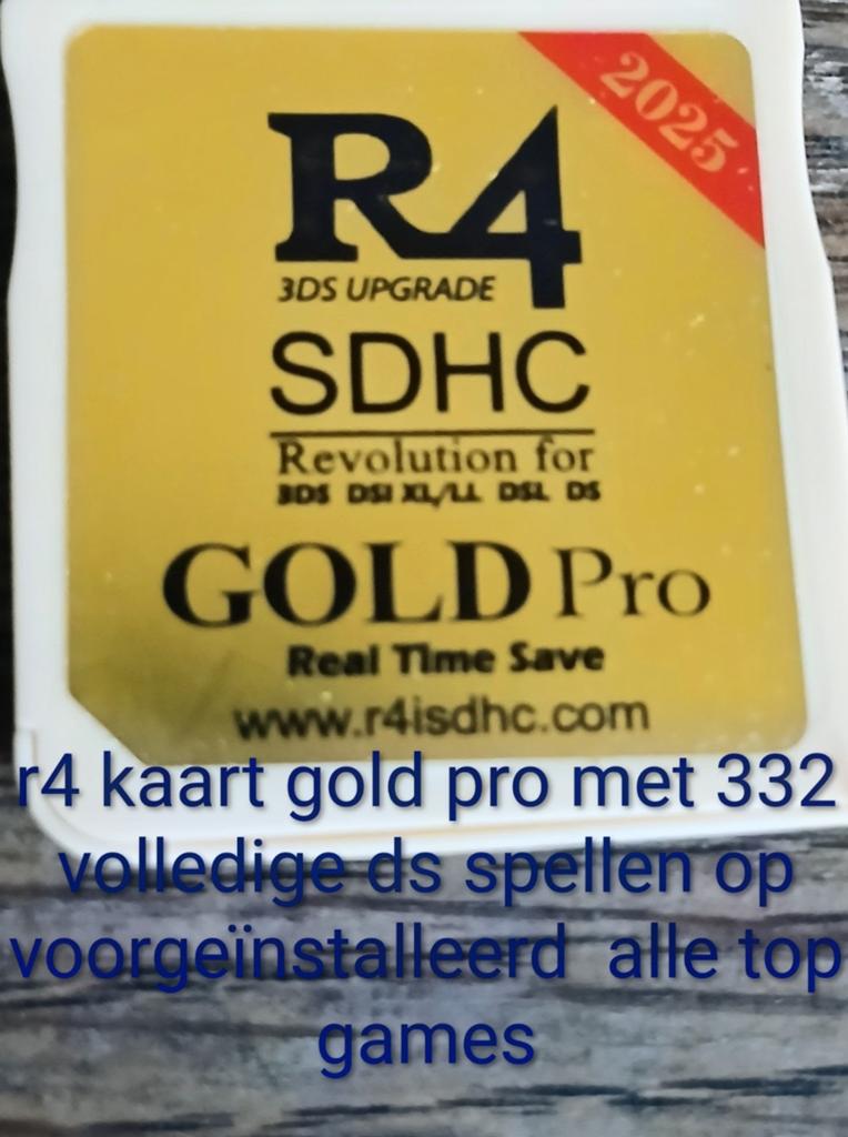 R4 kaart met 332 voorgeïnstalleerde volledige top ds games, Ophalen of Verzenden