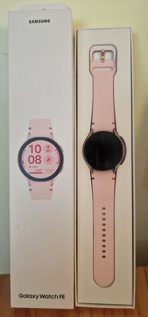 Montre connectée Galaxy Watch FE, Étanche, Rose, Comme neuf, Niveau de stress