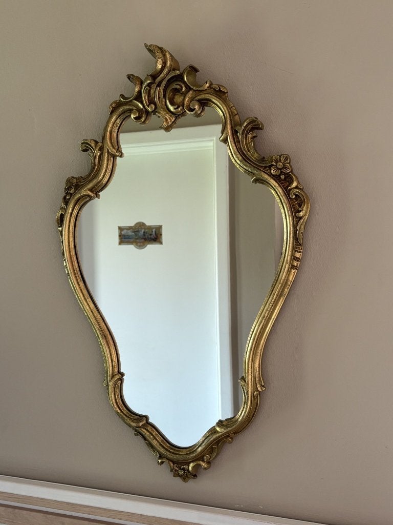 Miroir vintage, Maison & Meubles, Moins de 100 cm, Enlèvement, Utilisé, Moins de 50 cm