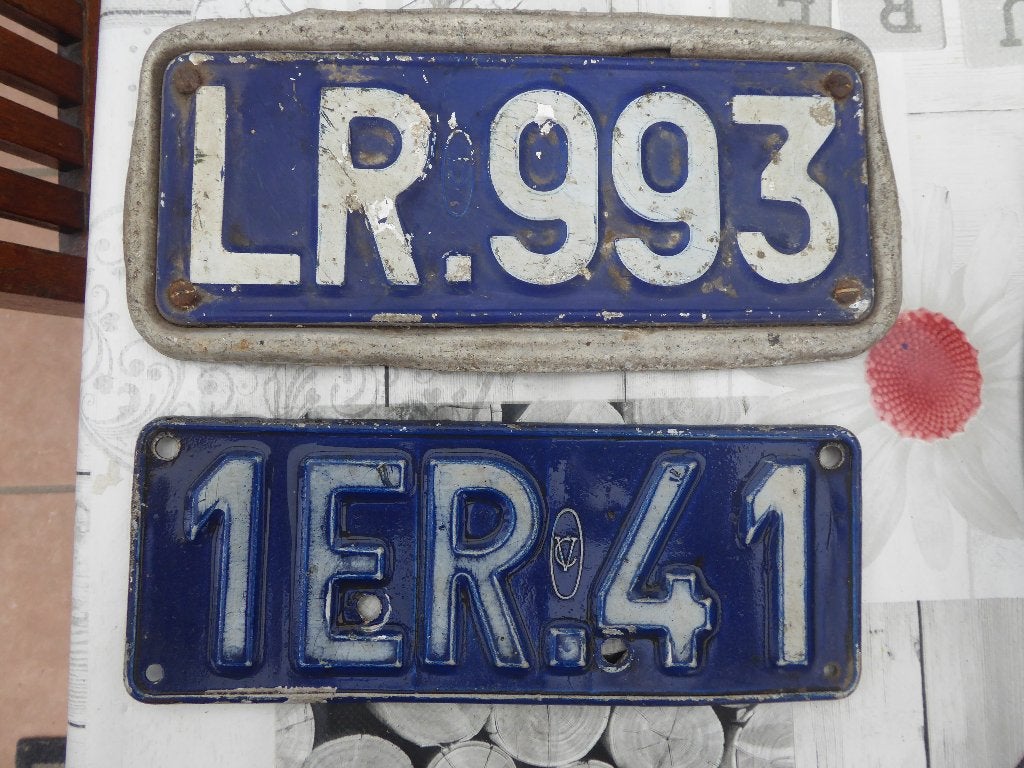 Ancienne plaque immatriculation moto, Antiquités & Art, Enlèvement ou Envoi