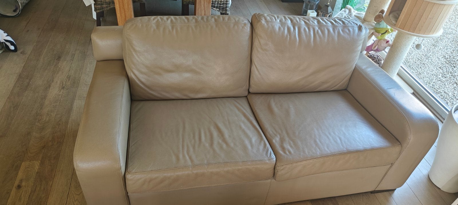 lederen kwalitatief salon, Ophalen, Gebruikt, 200 tot 250 cm, Leer