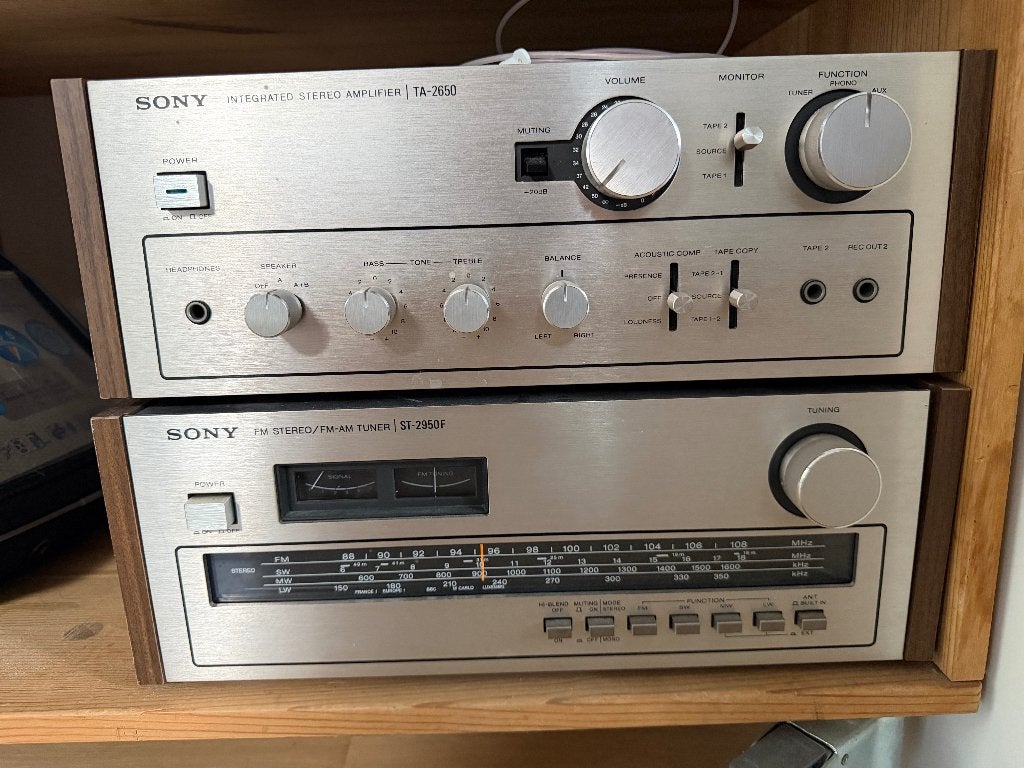 Sony TA-2650 versterker en ST-2950F-tuner, Audio, Tv en Foto, Versterkers en Ontvangers, Ophalen, Gebruikt, Sony