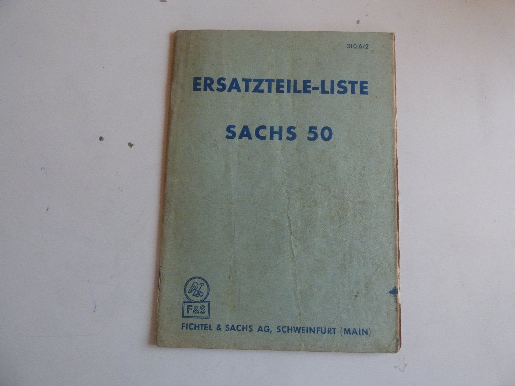 SACHS 50 ONDERDELENLIJST 310.6/2, Vélos & Vélomoteurs, Modes d'emploi & Notices d'utilisation, Enlèvement ou Envoi, Utilisé