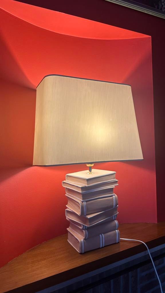 Vintage lamp met lampenkap, Ophalen, Gebruikt, Overige materialen