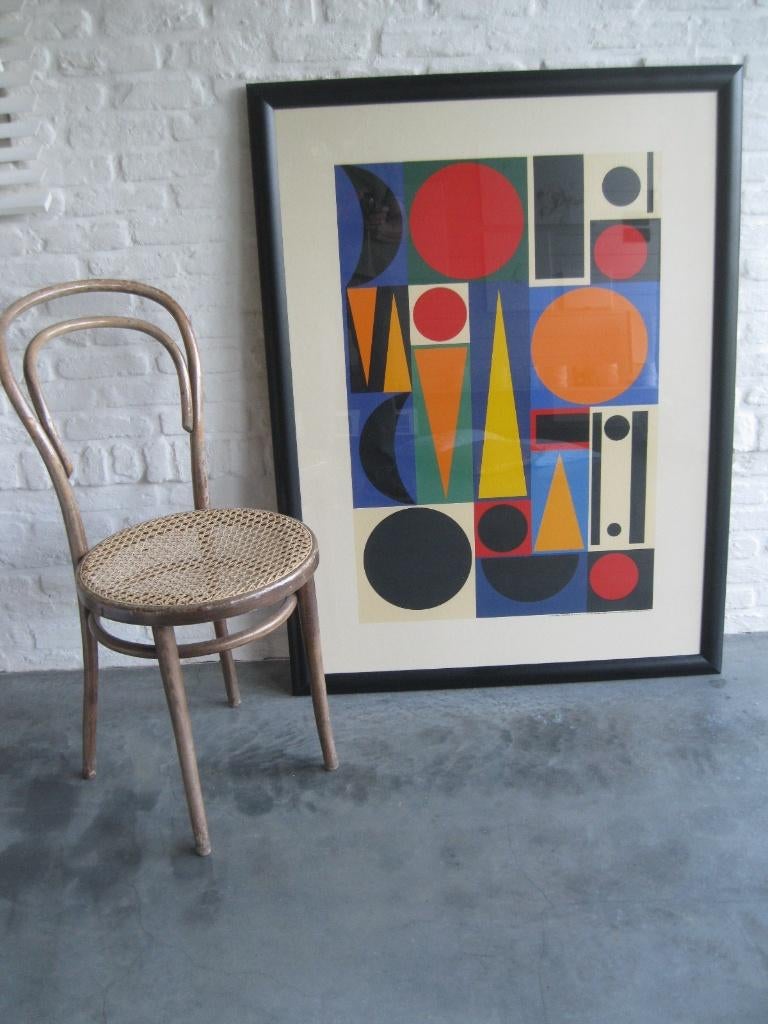 Auguste Herbin - Composition sur le mot vie II, Antiquités & Art, Art | Eaux-fortes & Gravures, Sérigraphie, Encadré, Enlèvement