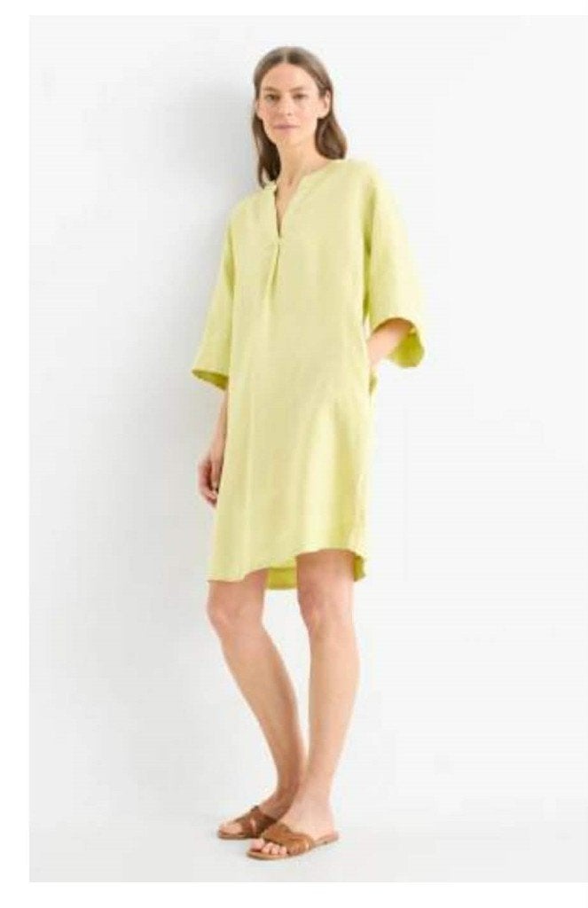 C&A , linnen jurk, M/L, Kleding | Dames, Ophalen of Verzenden, Zo goed als nieuw, Maat 38/40 (M)