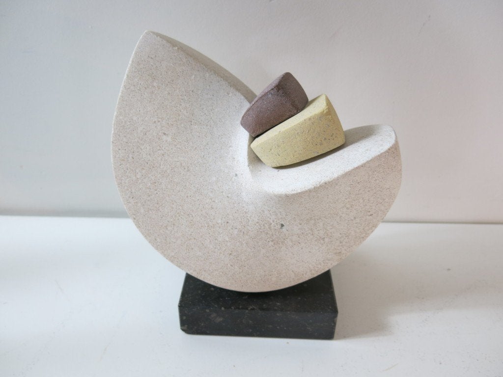 Belle sculpture moderniste — Abstraction organique, Enlèvement ou Envoi, Moderne, Statue, Brun