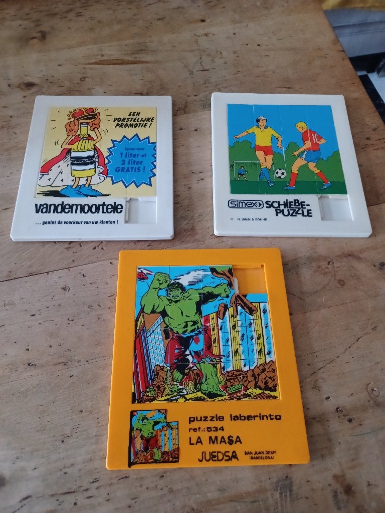 Oude schuifpuzzels vanaf 4 euro, Kinderen en Baby's, Speelgoed | Kinderpuzzels, Ophalen of Verzenden