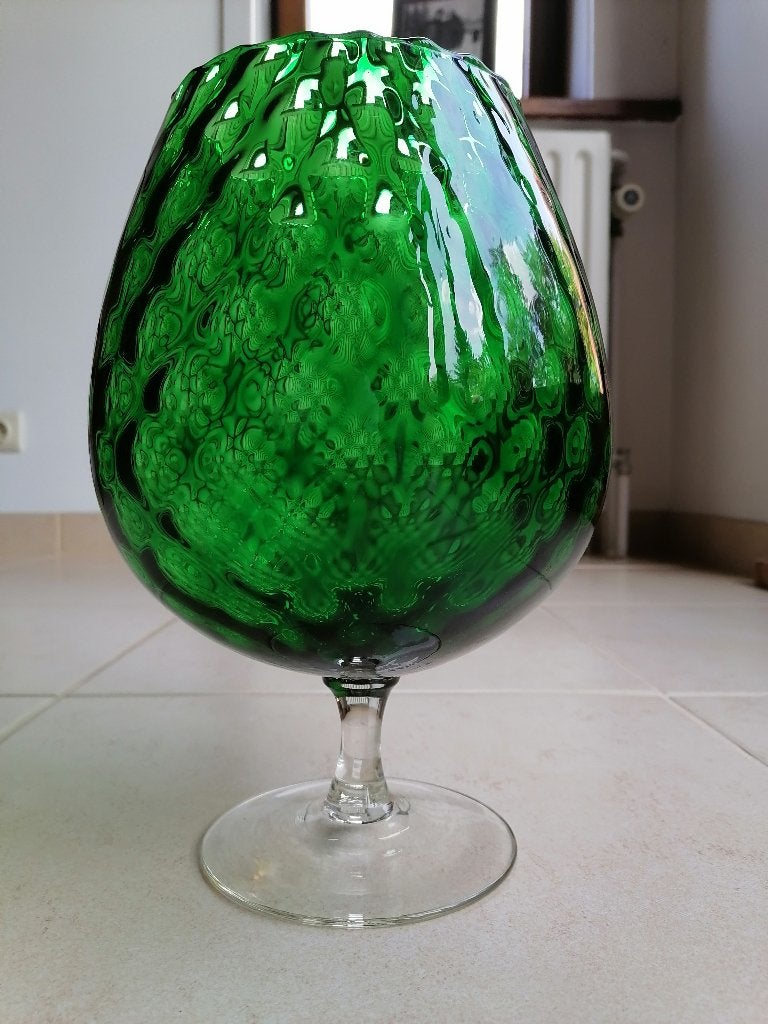 vase en verre, Enlèvement, Comme neuf, Vert, Verre