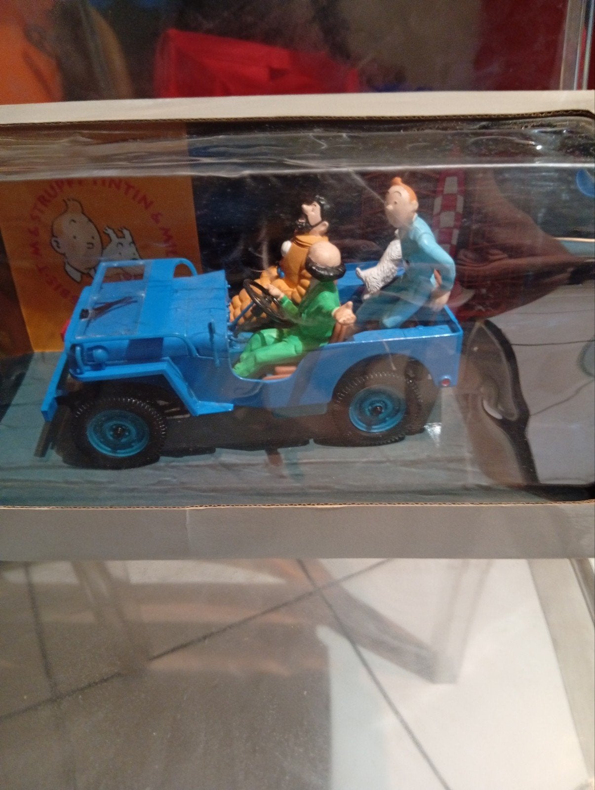 La jeep bleu hapax.. complète.. tout parfait, Ophalen of Verzenden, Kuifje, Zo goed als nieuw, Beeldje of Figuurtje