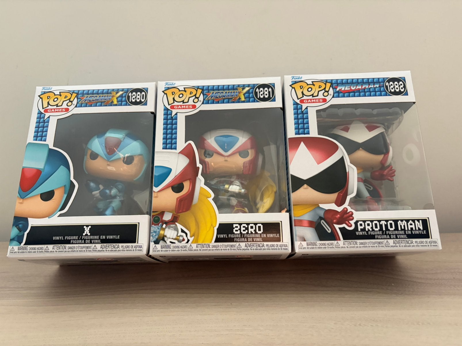 Funko Pop Mega Man X Set of 3 X, Zero & Proto Man #1280-1282, Ophalen of Verzenden, Zo goed als nieuw