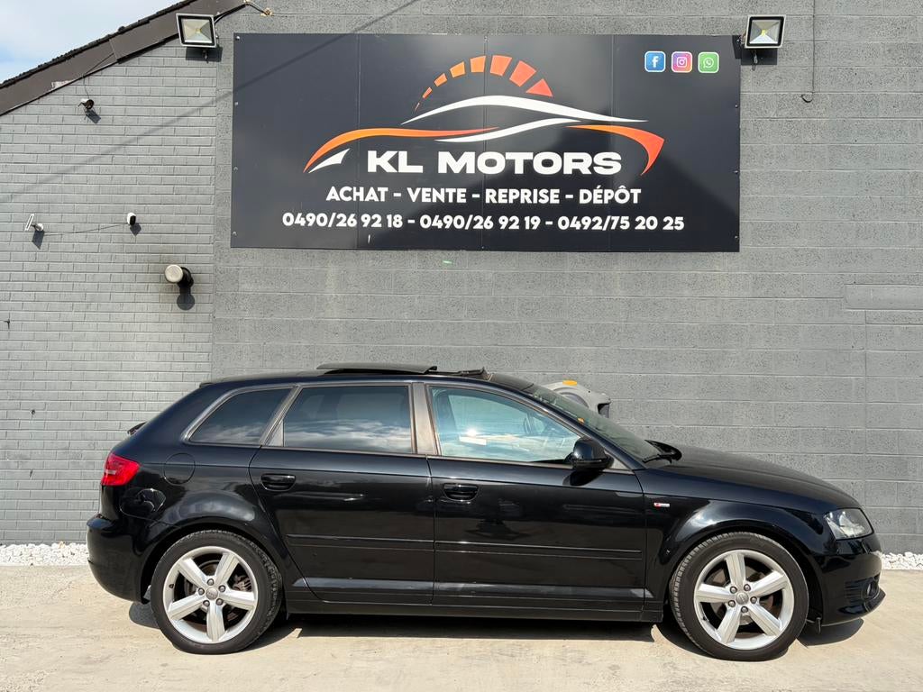 AUDI A3 SPORTBACK S-LINE 2.0CR TDI 136CV 206 000KM CARPASS, Autos, Cuir, Euro 5, Achat, Entreprise