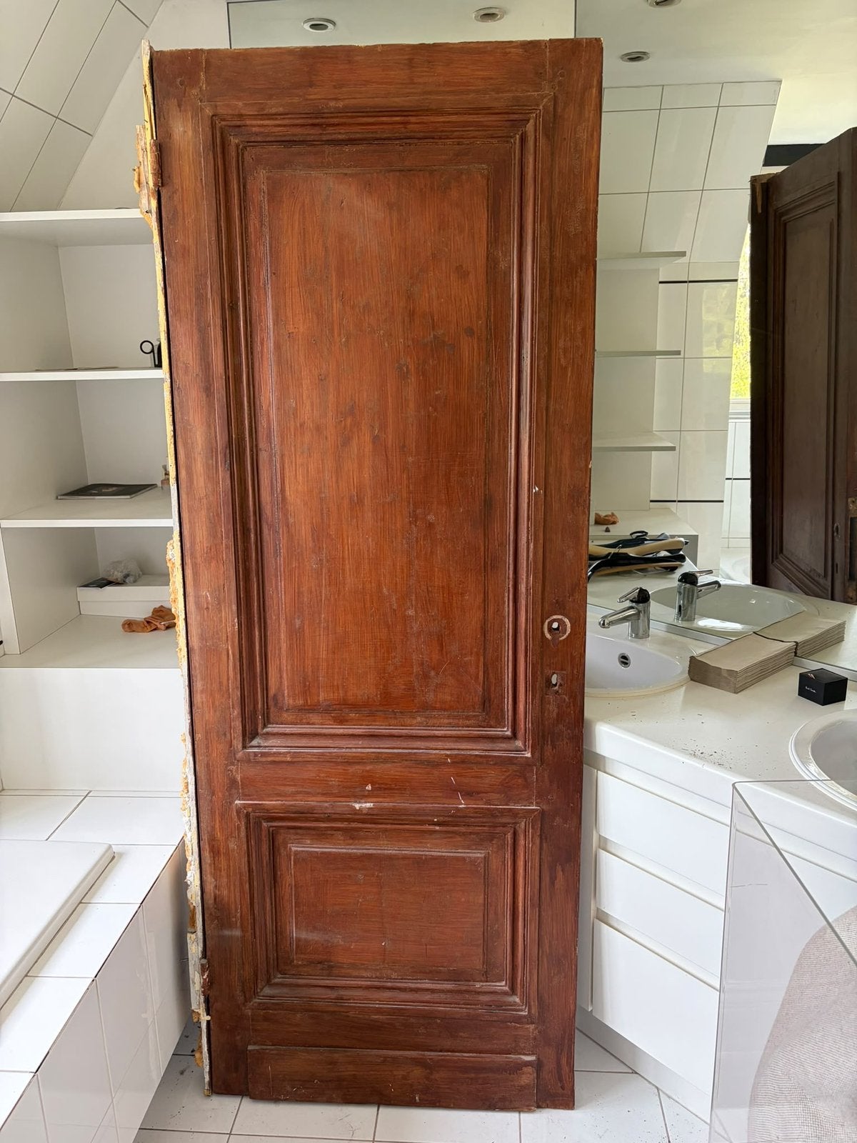 Porte intérieure verte, Bricolage & Construction, Porte intérieure, Enlèvement, Utilisé, Moins de 80 cm