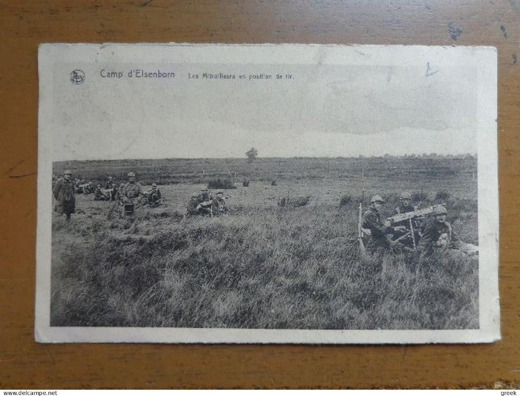 Pk Camp d'Elsenborn, les mitrailleurs en position de tir, Envoi, Affranchie, Liège