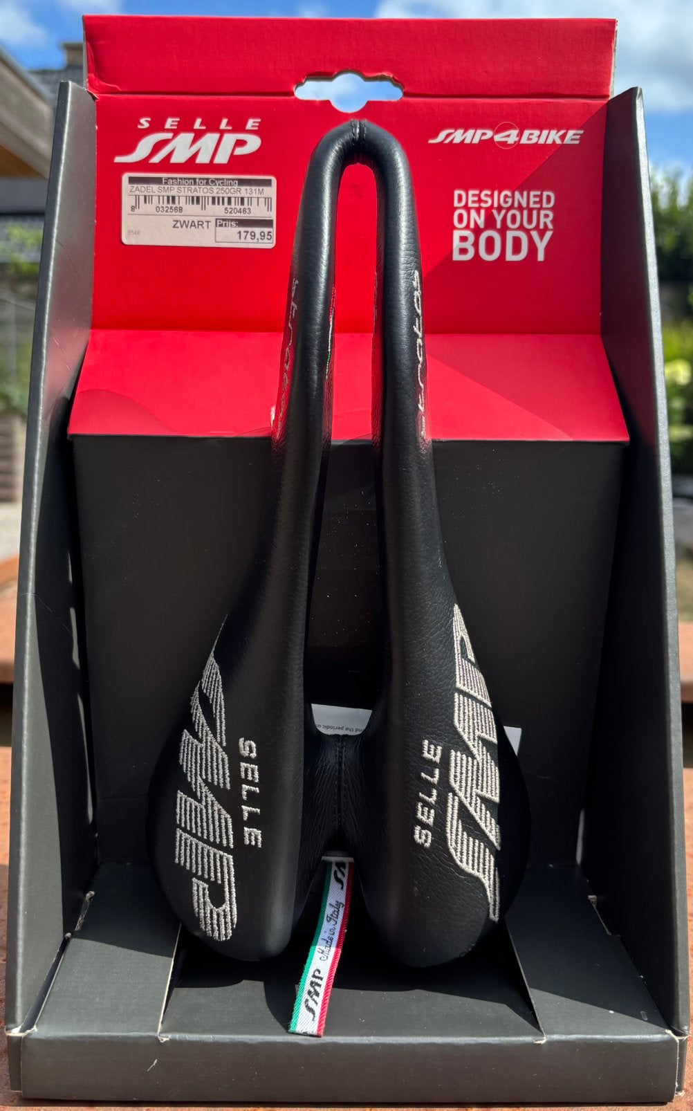 Fietszadel - Selle SMP Stratos, Ophalen, Leer, Racefiets, Zo goed als nieuw