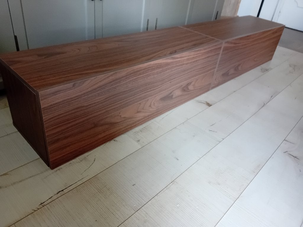 tv meubel zwevend 200 cm walnoot kleur nieuw in doos, Ophalen, Nieuw
