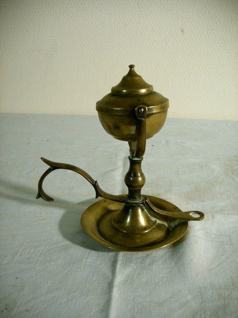 Lampe de navire à cardan antique, Antiquités & Art, Enlèvement ou Envoi
