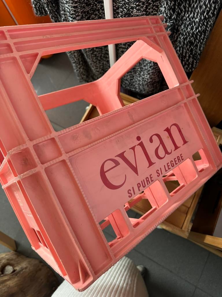 Evian vintage flessenbak, Ophalen, Gebruikt