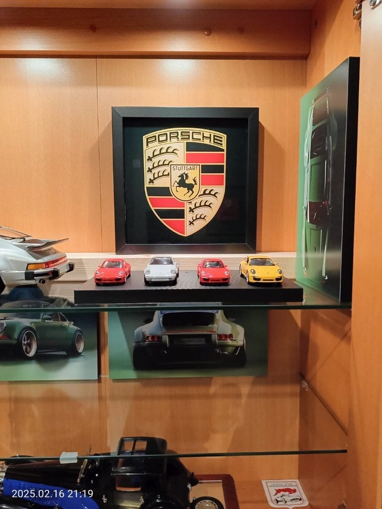 Porsche logo 22 x22 cm, Ophalen of Verzenden, Zo goed als nieuw, Auto