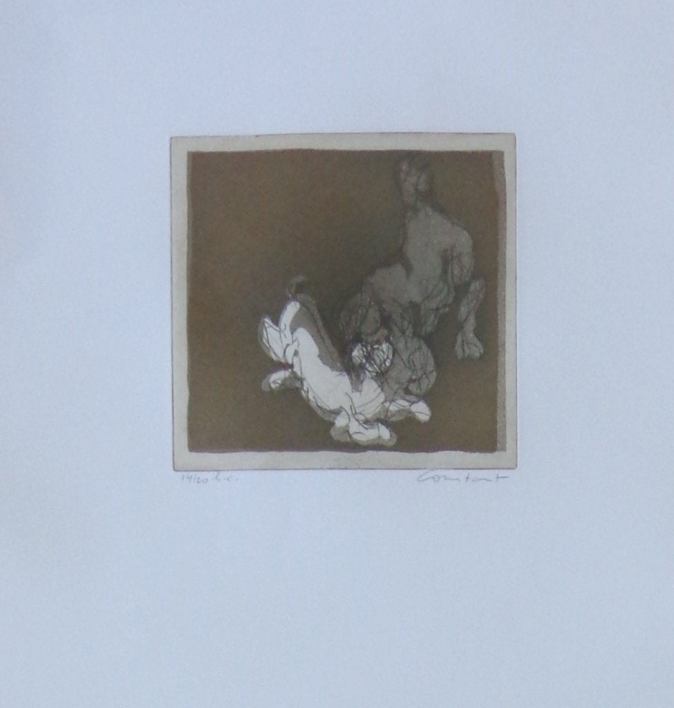 CONSTANT / HONDEN / KLEURETS / 75x61cm / KADER / SIG, Antiek en Kunst, Gesigneerd, Ophalen