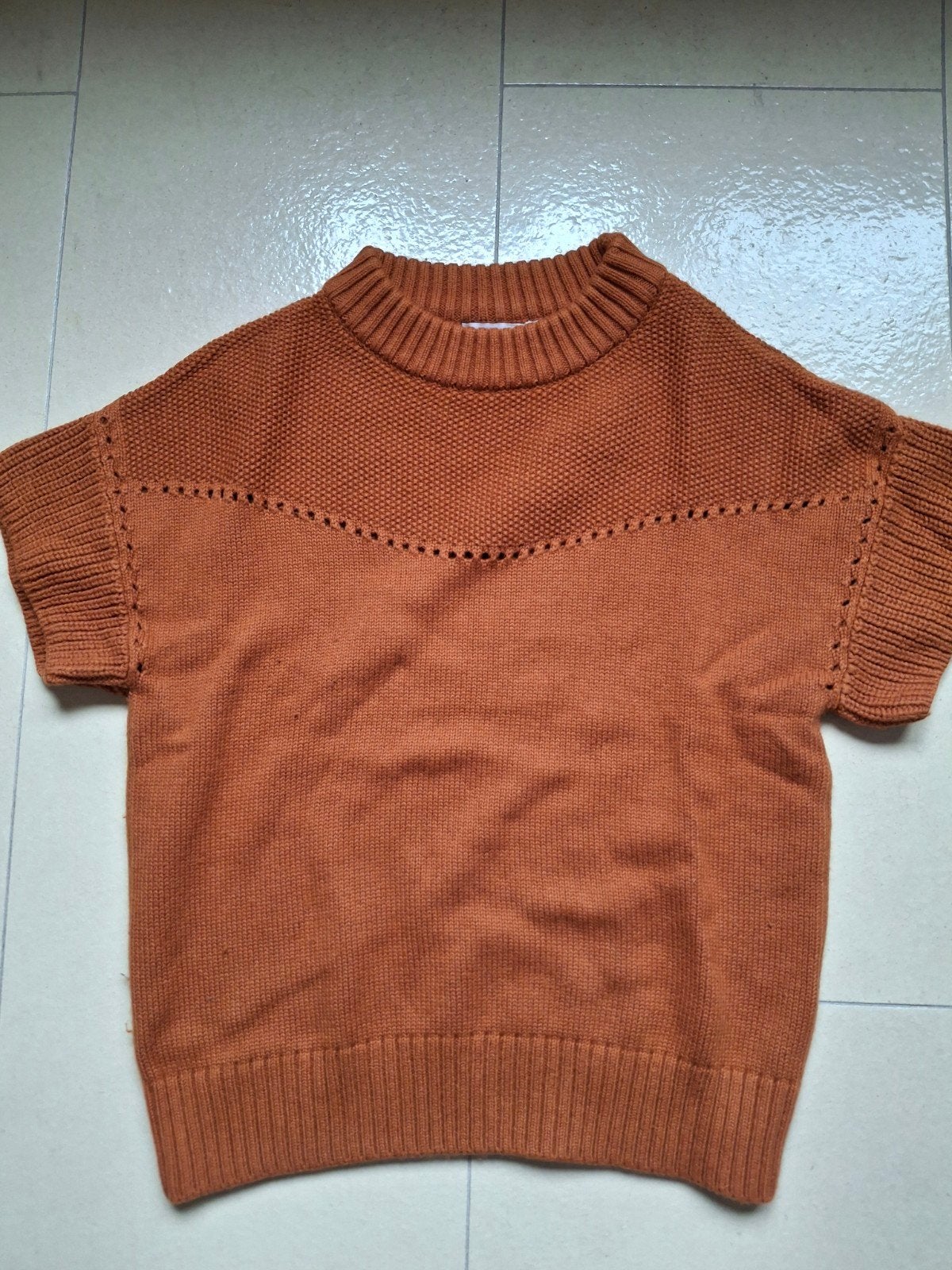 Bruine korte mouwen trui Hampton Bays mt xs, Ophalen of Verzenden, Gedragen, Bruin