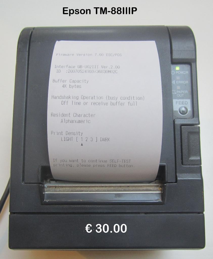 Epson bonprinters 9st, Computers en Software, Ophalen, Zwart-en-wit printen, Gebruikt, Printer