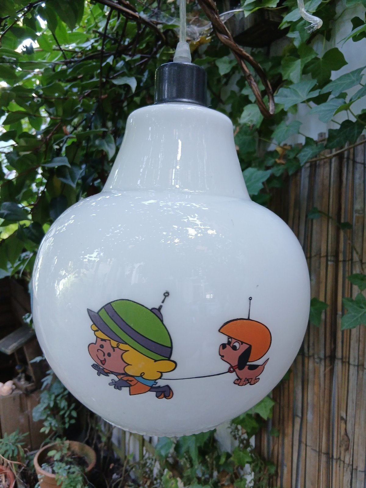 Lampe vintage enfant en verre, Enlèvement ou Envoi, Verre, Vintage