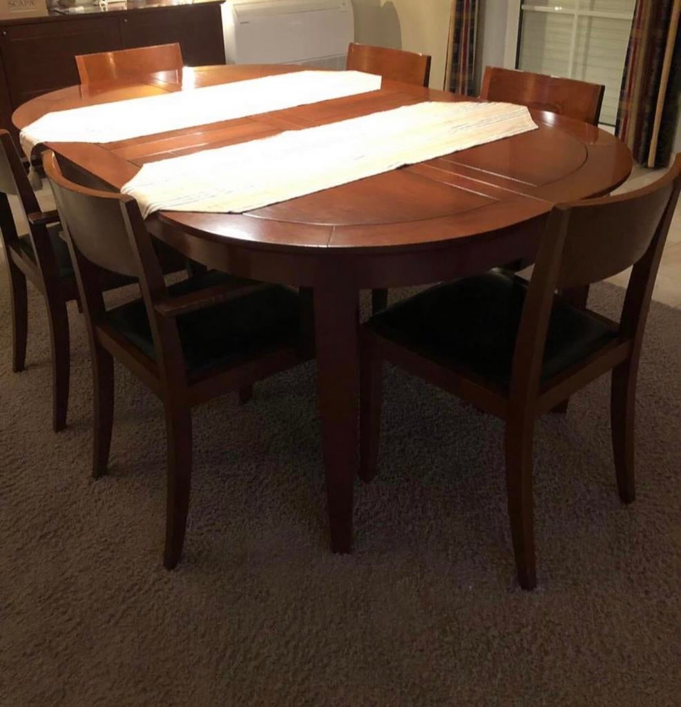 Tafel+stoelen Kers, Huis en Inrichting, Tafels | Eettafels, Ophalen, Gebruikt, Klassiek, Kersenhout
