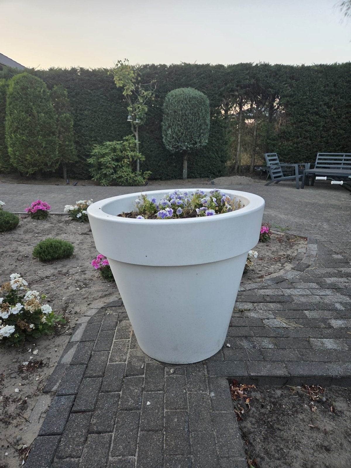 Elho grote witte bloempot., Enlèvement, Comme neuf