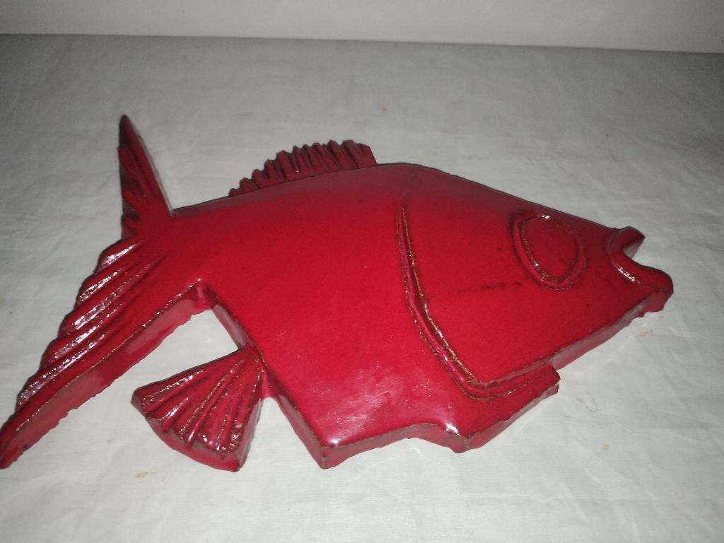 Perignem - vis muurdecoratie, Antiek en Kunst, Antiek | Keramiek en Aardewerk, Ophalen of Verzenden