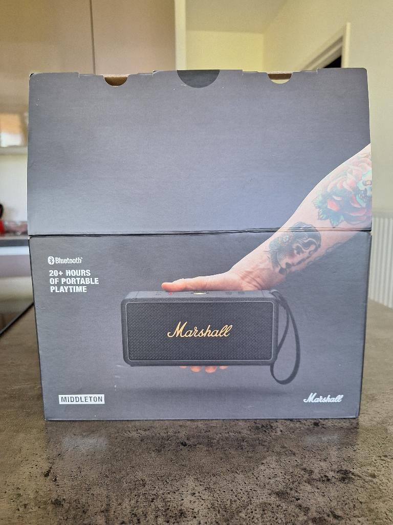 Marshall Middleton bluetooth speaker - black brass, Enlèvement, Neuf