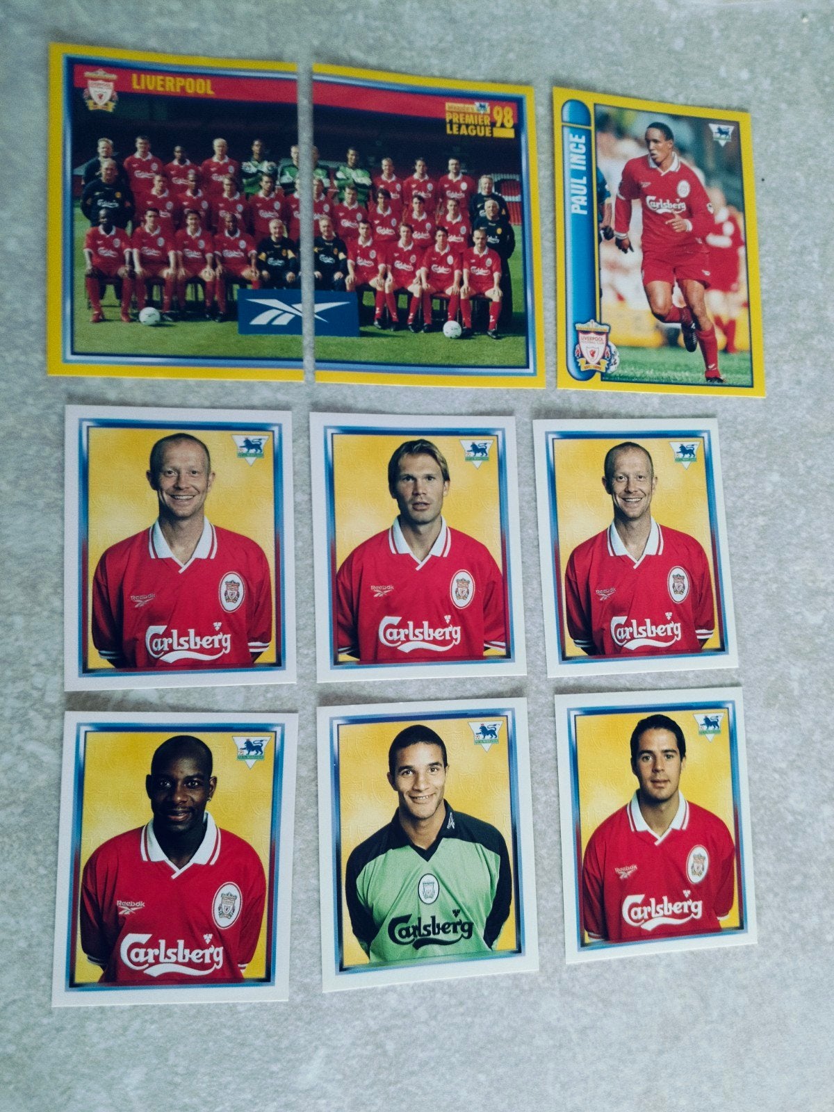 Merlin collections premier league 98 9 stickers Liverpool, Ophalen of Verzenden