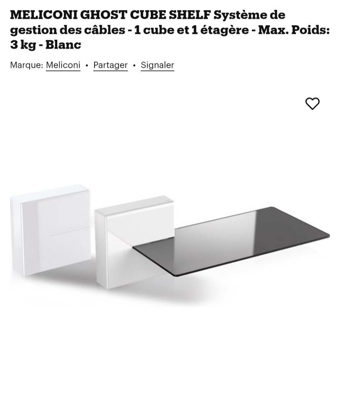 Meliconi Ghost cube, Enlèvement, Utilisé