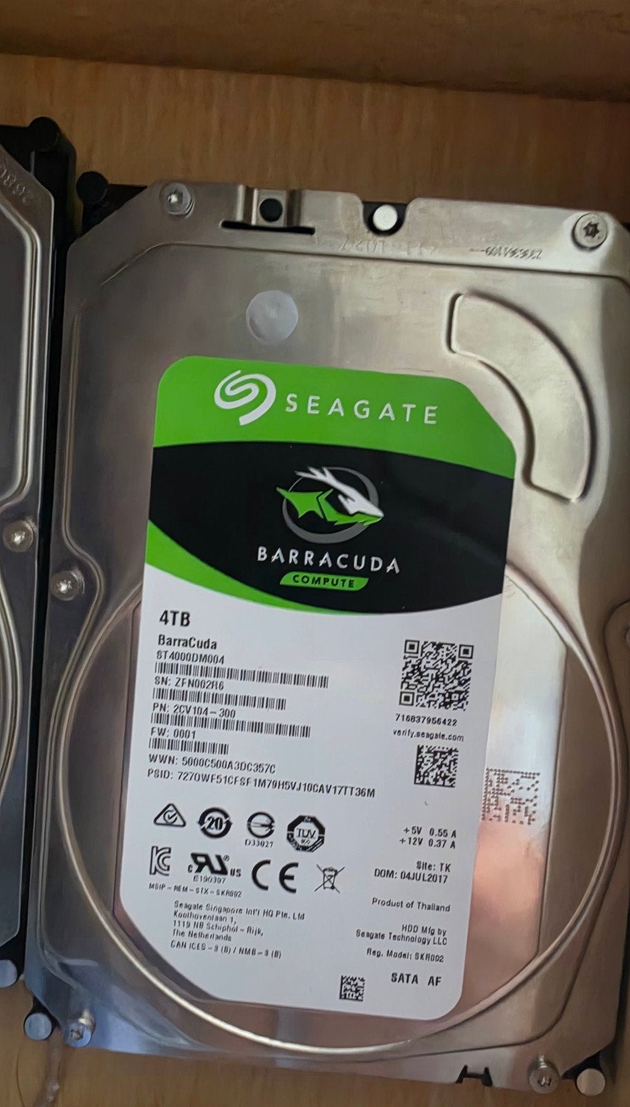 2 x Seagate BarraCuda 4TB HDD, Informatique & Logiciels, Disques durs, Interne, Enlèvement, Utilisé, Seagate