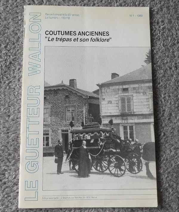 Guetteur Wallon 1989 - 1 - Le trépas et son folklore, Enlèvement ou Envoi, Utilisé