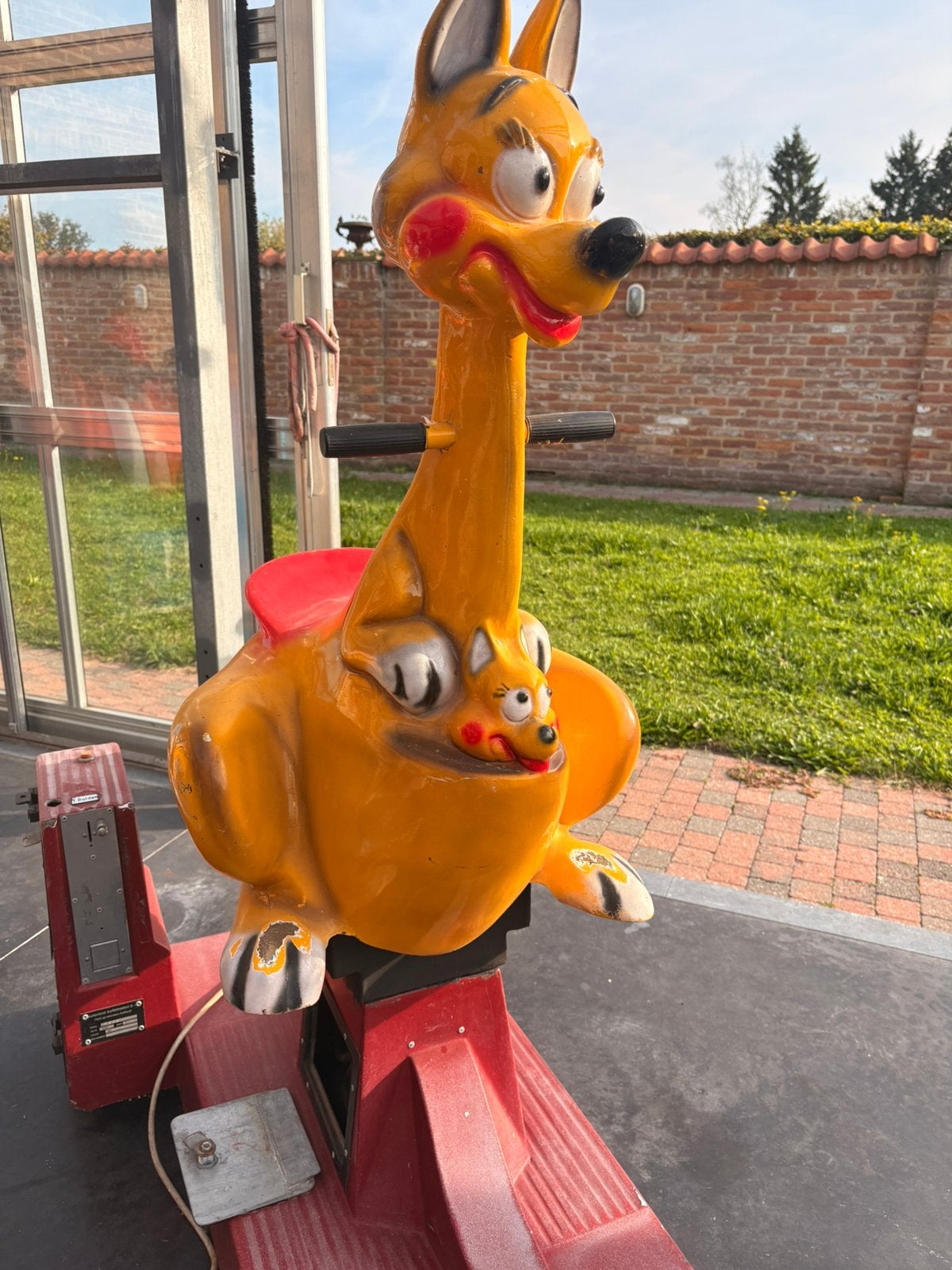 Vintage Kiddy Ride Kangoeroe – Autonova – werkend, Verzamelen, Ophalen, Zo goed als nieuw